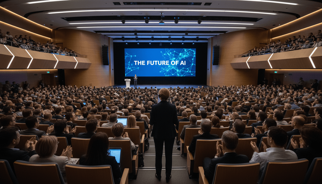 Speakers commanding a packed conference hall with audience on the edge of their seats
